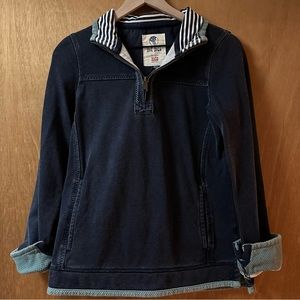 🖤 FATFACE Airlie Sweatshirt - Navy and Green EUC